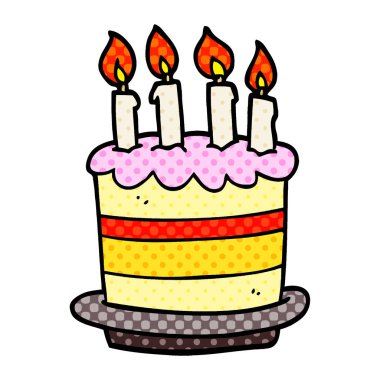 çizgi film doodle Doğum günü pastası