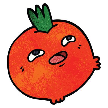 çizgi film doodle mutlu kök sebze