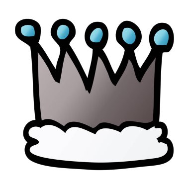 grafik karikatür doodle taç