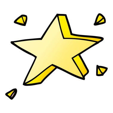 çizgi film doodle sarı yıldız