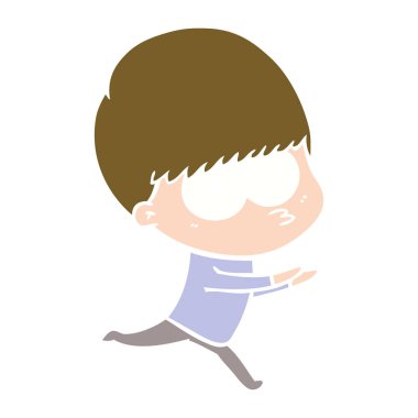 gergin düz renk stil çizgi film erkek