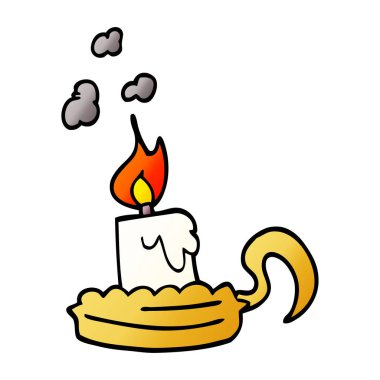 çizgi film doodle mum Şamdan