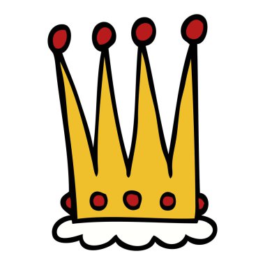 grafik karikatür doodle taç