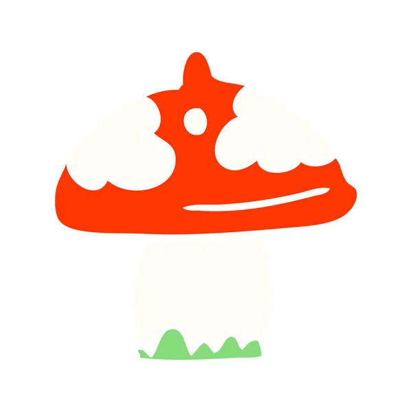 Cartoon Doodle Mushroom Vector Illustration — Stock Vector