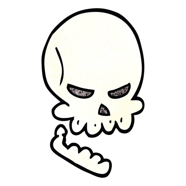 Cartoon Doodle Halloween Totenkopf — Stockvektor