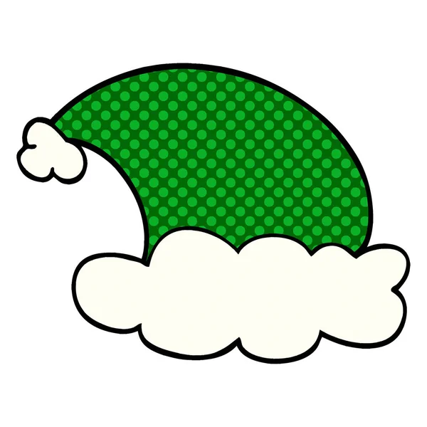 Desenhos Animados Doodle Chapéus Natal —  Vetores de Stock