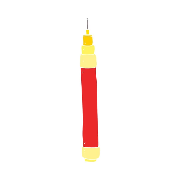 Flat Color Style Cartoon Pen — Stock Vector
