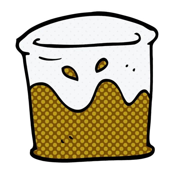 Γελοιογραφία Doodle Ποτό Στο Ποτήρι — Διανυσματικό Αρχείο