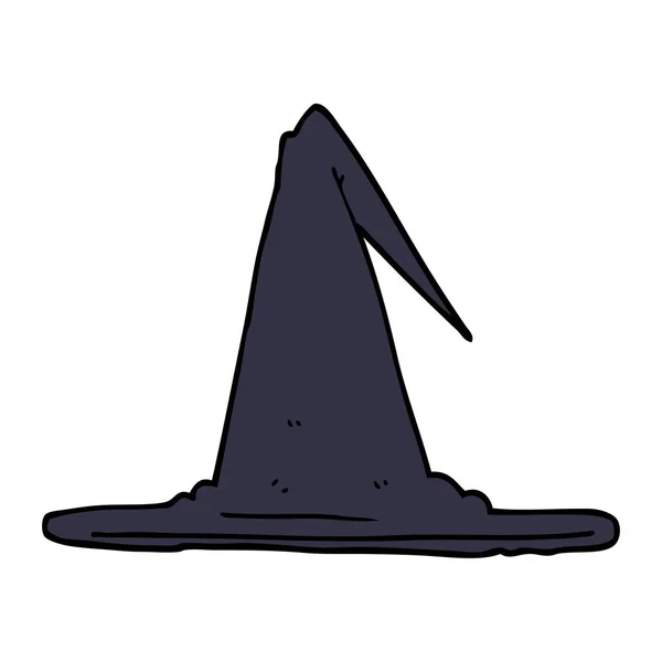 Çizgi Film Doodle Cadı Şapka — Stok Vektör