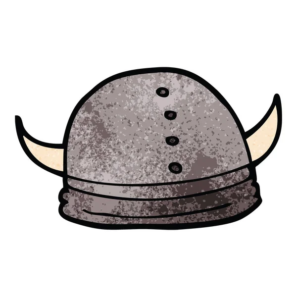 Zeichentrick Doodle Wikingerhelm — Stockvektor