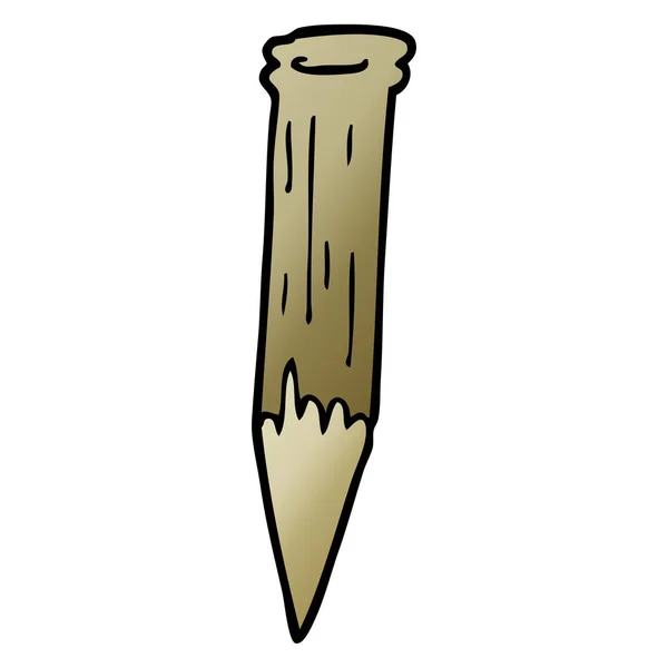 Cartoon Doodle Wooden Stake — Stock Vector