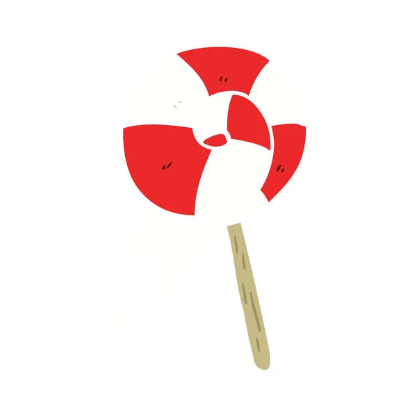 Egale Kleur Stijl Cartoon Lollipop — Stockvector