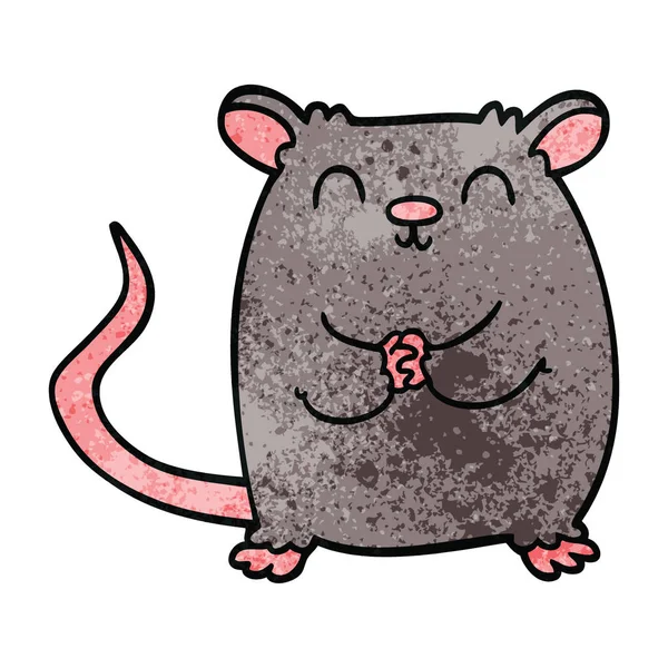 Cartoon Doodle Glückliche Maus — Stockvektor