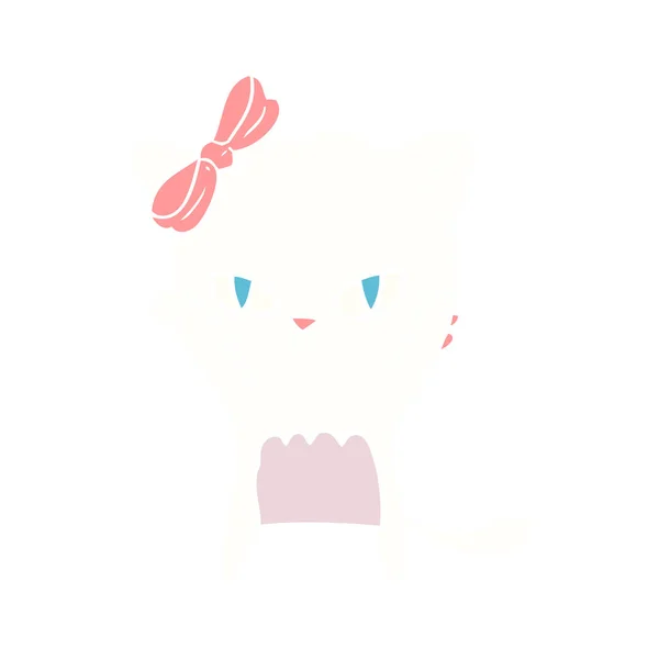 逗人喜爱的平板彩色动画片猫 — 图库矢量图片