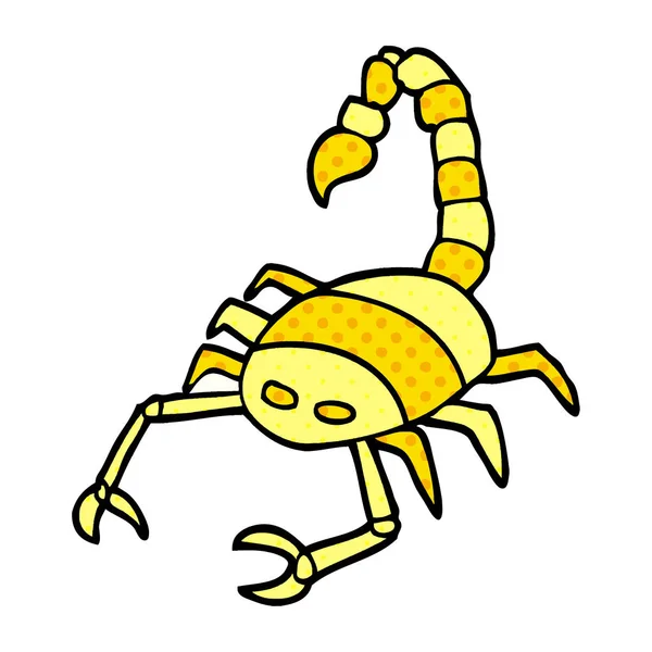Gribouille Dessin Animé Scorpion — Image vectorielle