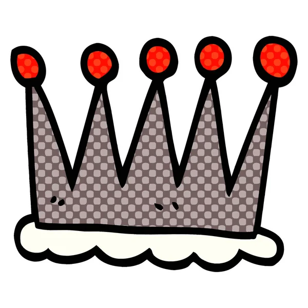 Cartoon Doodle Crown Symbol — Stock Vector