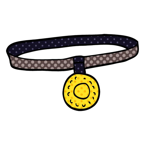Cartoon Doodle Dog Collar — Stock Vector