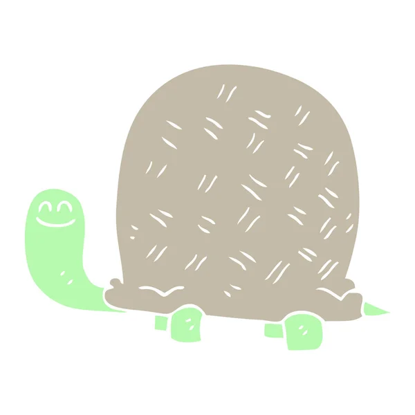 Flat Color Illustration Tortoise — Stock Vector