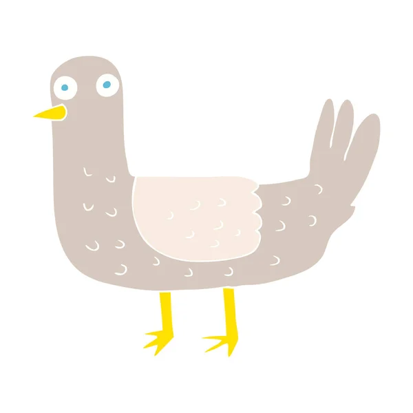 Ilustração Cor Plana Pássaro — Vetor de Stock