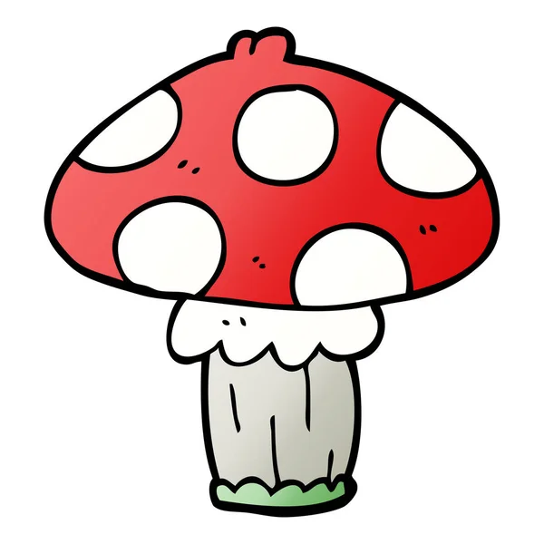 Dessin Animé Champignons Gribouillis Illustration Vectorielle — Image vectorielle