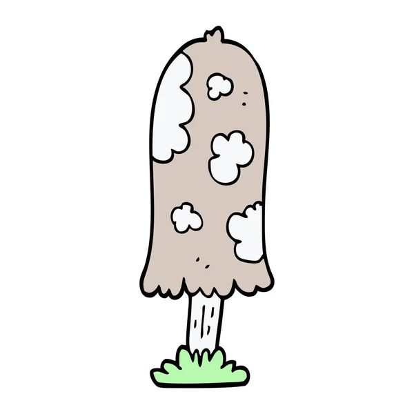 Cartoon Doodle Pilz Vektorillustration — Stockvektor