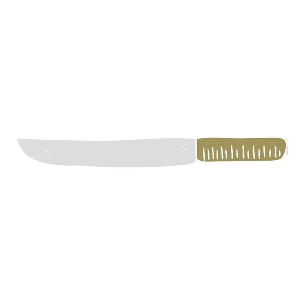 Illustration Couleur Plate Couteau Beurre — Image vectorielle