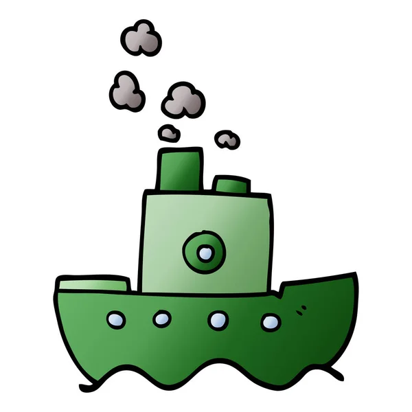 Cartoon Doodle Ship Vector Design — Stock Vector