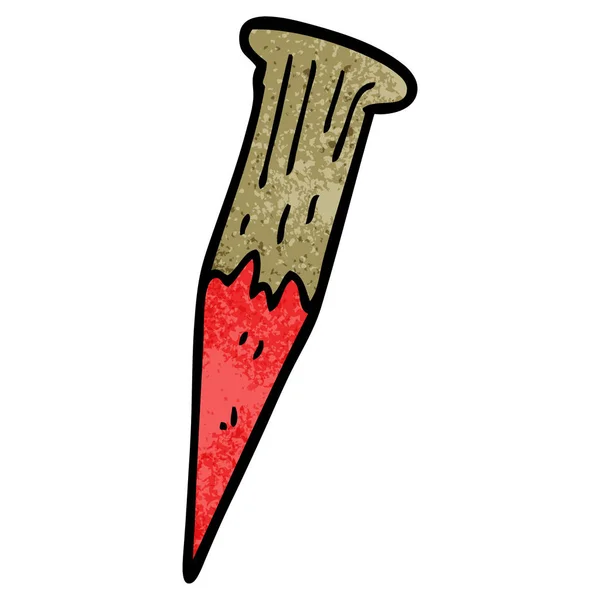 Dessin Animé Doodle Vampire Sanglant Pieu — Image vectorielle