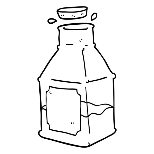Linienzeichnung Cartoon Drink Karaffe — Stockvektor