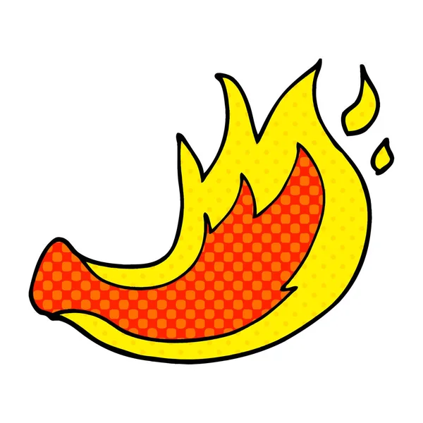 Flamme Gribouillage Dessin Animé Illustration Vectorielle — Image vectorielle