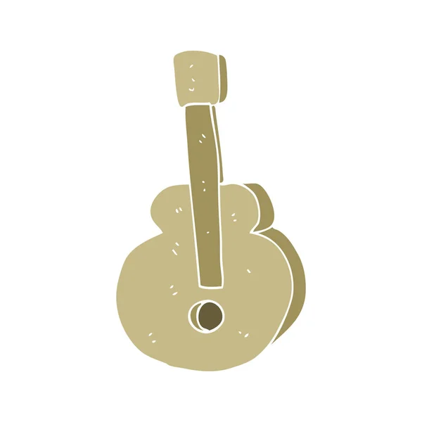 Illustration Couleur Plate Guitare — Image vectorielle