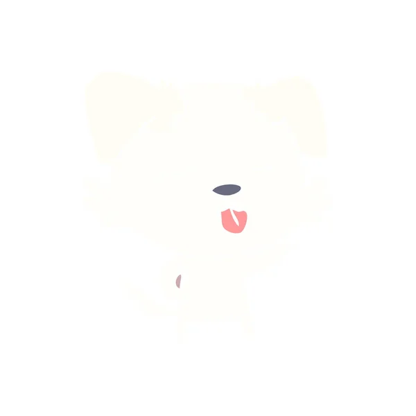 扁平颜色风格卡通狗伸出舌头 — 图库矢量图片