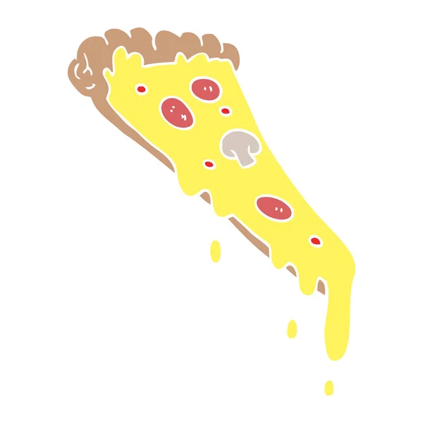 Dibujos Animados Garabato Rebanada Pizza — Vector de stock