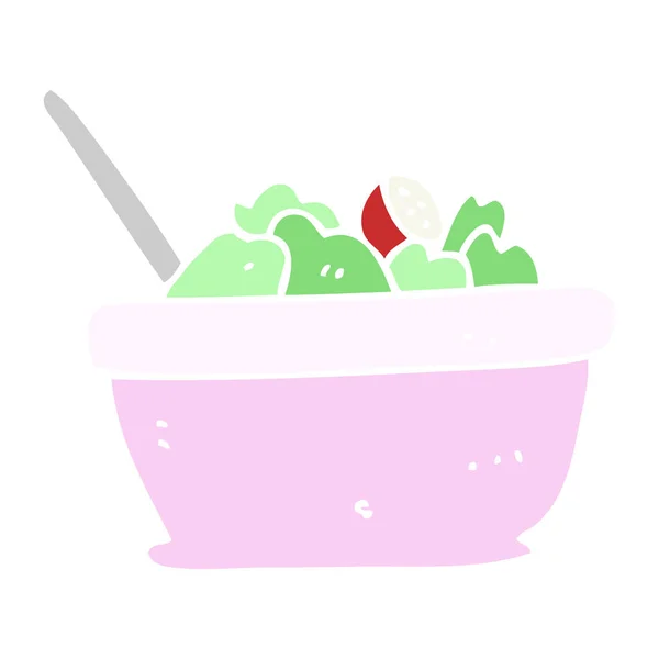 Flachfarbige Abbildung Des Salats — Stockvektor
