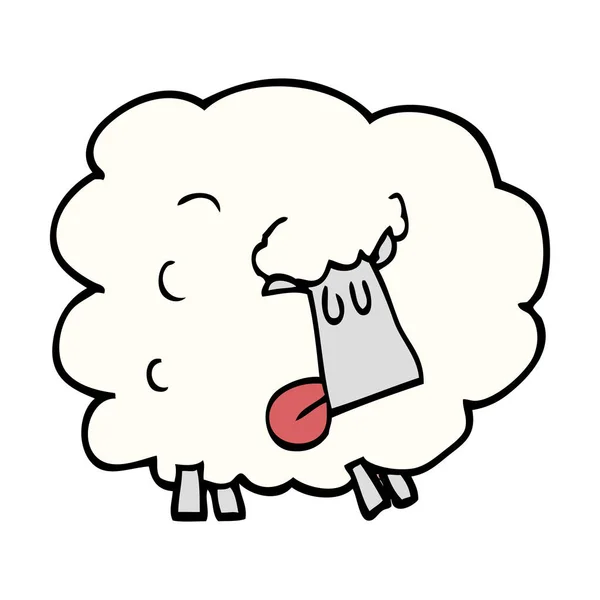 Мультяшний Каракулі Смішні Вівці — стоковий вектор