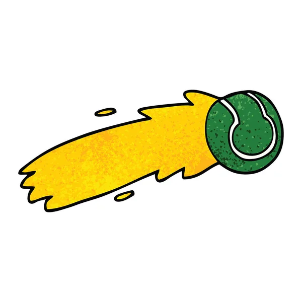 Cartoon Doodle Flying Tennis Ball — Stock Vector