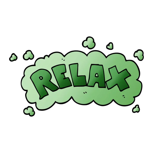 Dessin Animé Doodle Relax Symbole — Image vectorielle