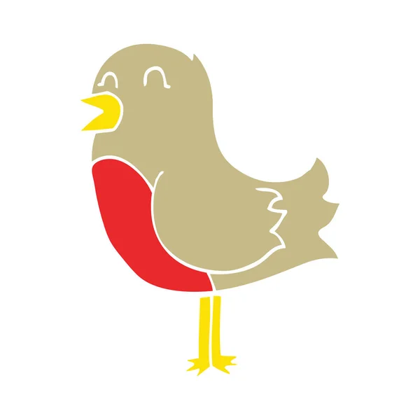 Pássaro Desenho Animado Estilo Cor Plana — Vetor de Stock