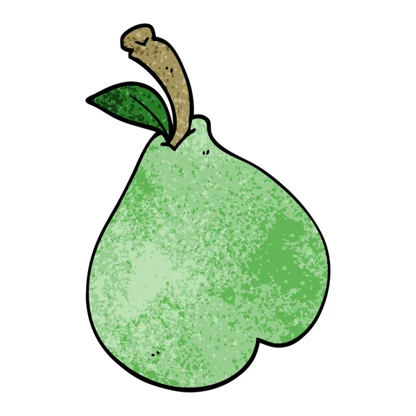 Cartoon Doodle Healthy Pear — Stock Vector