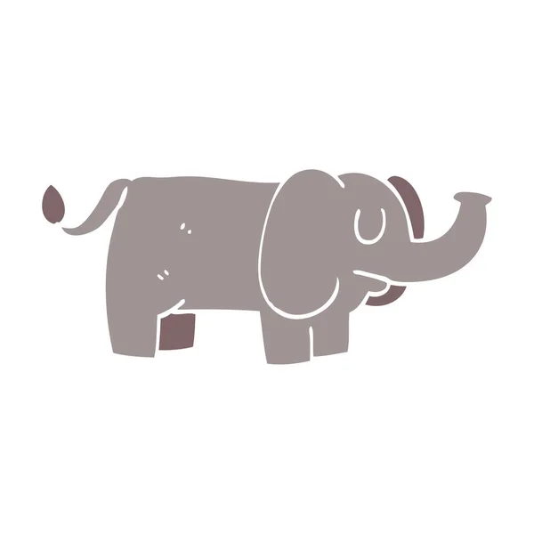 Cartoon Doodle Grappige Olifant — Stockvector