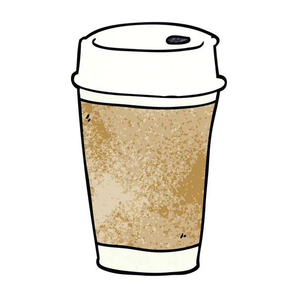 Dibujos Animados Garabato Taza Café — Vector de stock