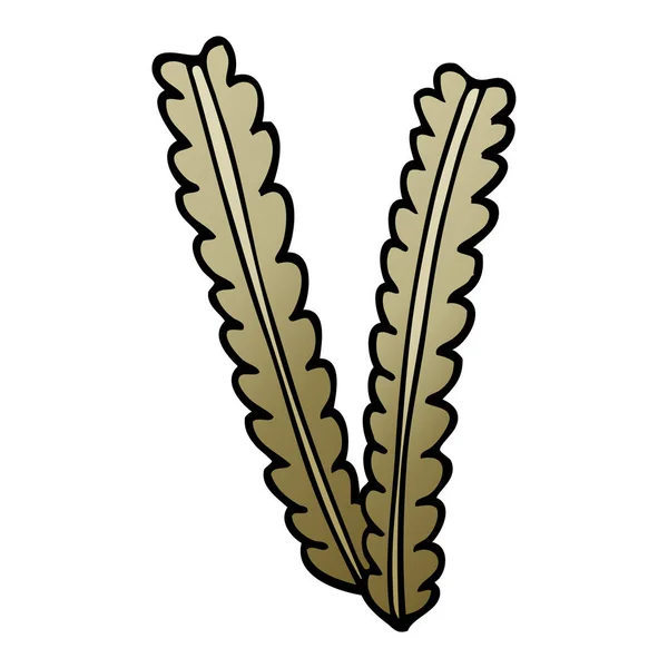 Векторная Градиентная Иллюстрация Мультяшная Сушеная Пшеница — стоковый вектор