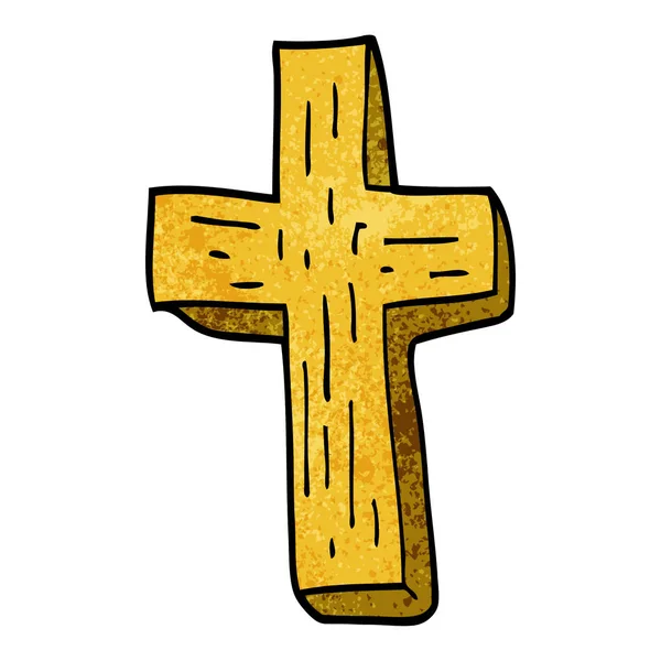 Cartoon Doodle Vampyr Cross — Stock vektor