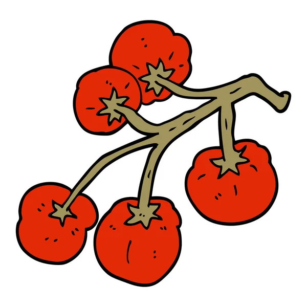Cartoon Doodle Tomater Vine — Stock vektor