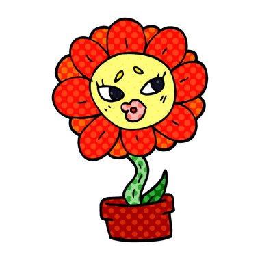 Doodle saksıyı çizgi film