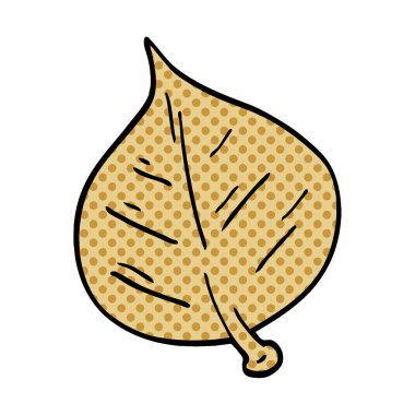 çizgi film doodle yaprak, vektör çizim