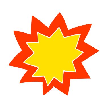 çizgi film doodle yangın patlama