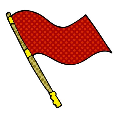 çizgi film doodle bayrak, vektör çizim