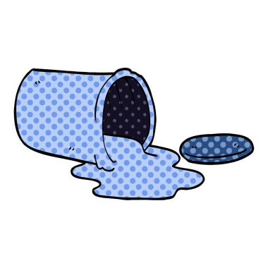 çizgi film doodle dökülen boya