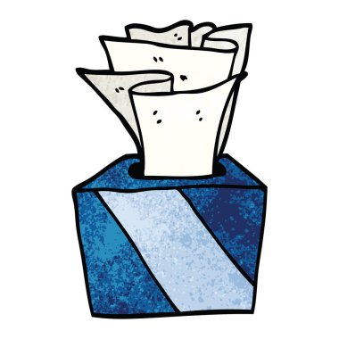 çizgi film doodle kutu mendil